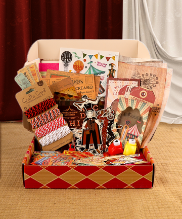 Happy Carnival-Themed Grabie Scrapbook Club Box
